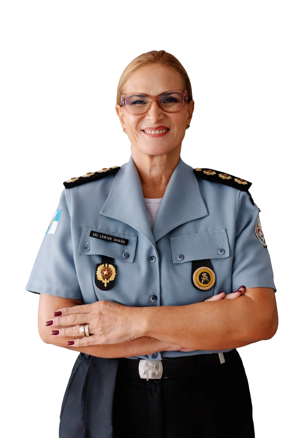 Coronel Lenise Durão, em uniforme da PMERJ